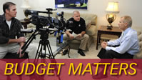 President Werner taping an episode of “Budget Matters”