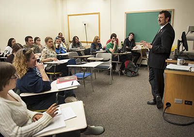 President Driscoll and strategic visioning students