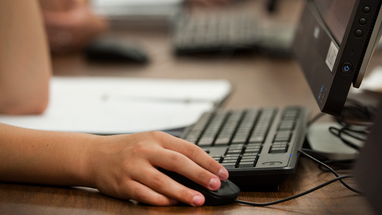 detail of computer mouse and keyboard