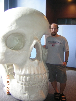 Bill Meil and a big skull