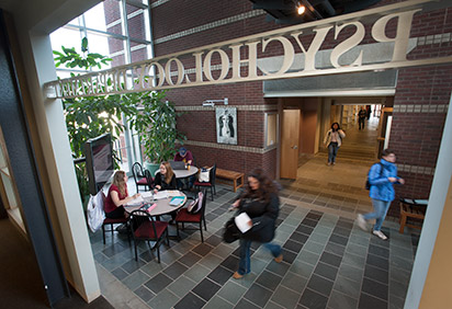 Interior of the Psychology building, Uhler Hall