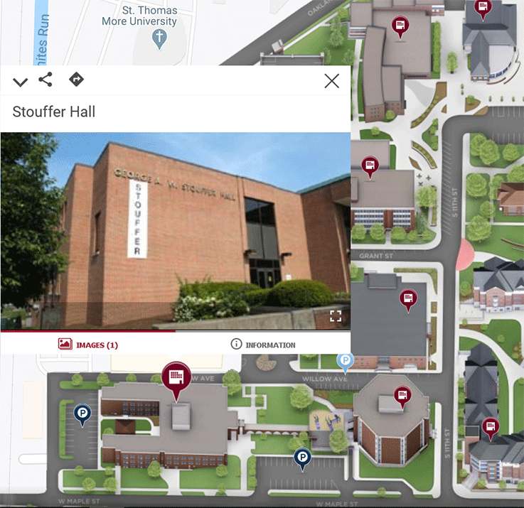 Map to the Child Study Center 