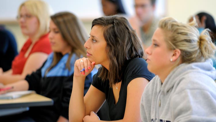 Students in a classroom at IUP Punxsutawney