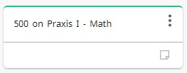 test score block example in studen educational planner