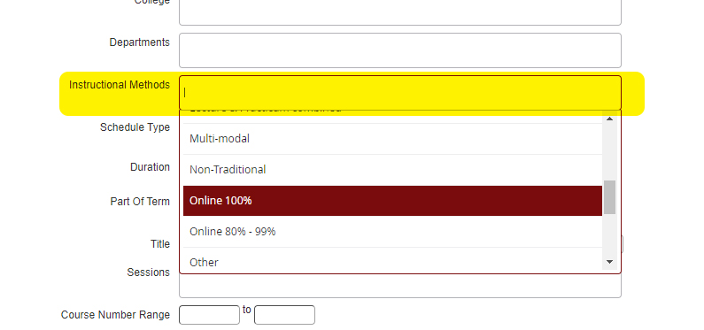 instructional method selections