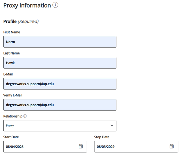 Image of what information is needed for updates