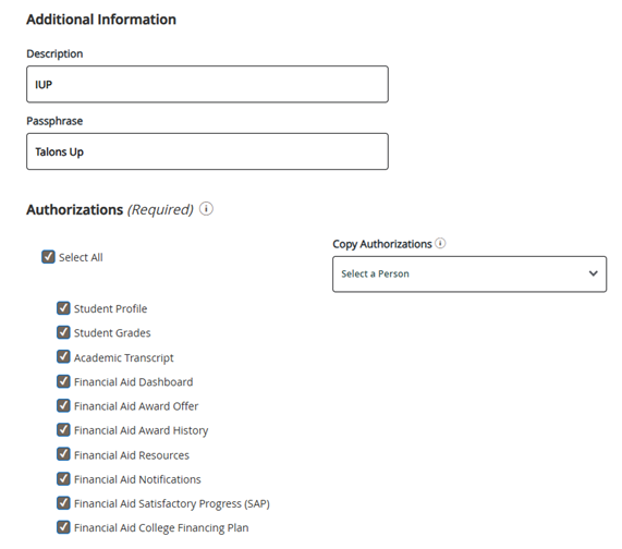 Image of how to add a pass phrase