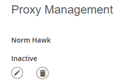 Proxy notification icon