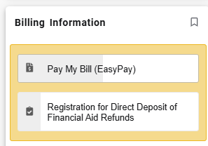 Image of billing information tab