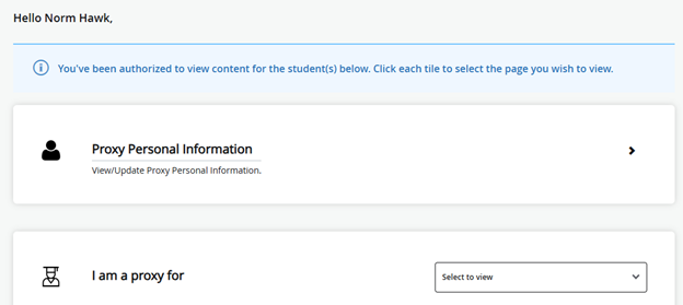 Image of what access looks like to use proxy