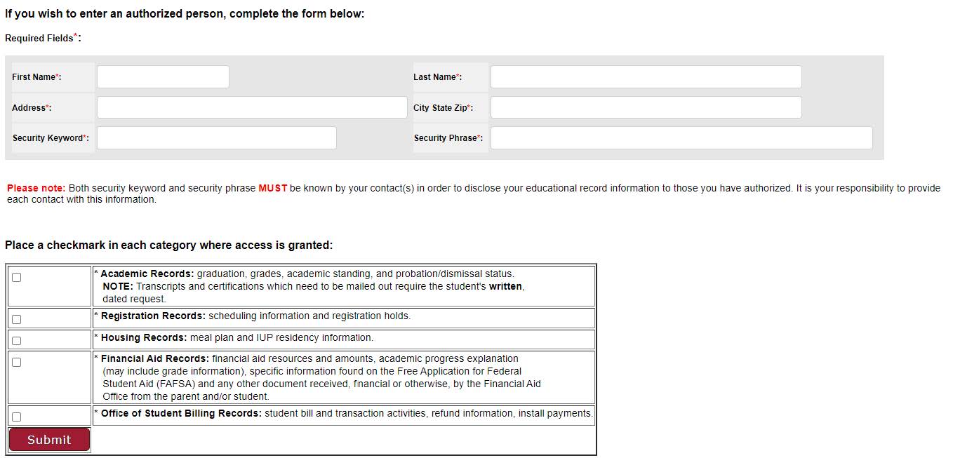 student authorization instruction