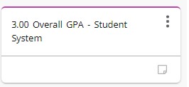 GPA block example in student educational planner