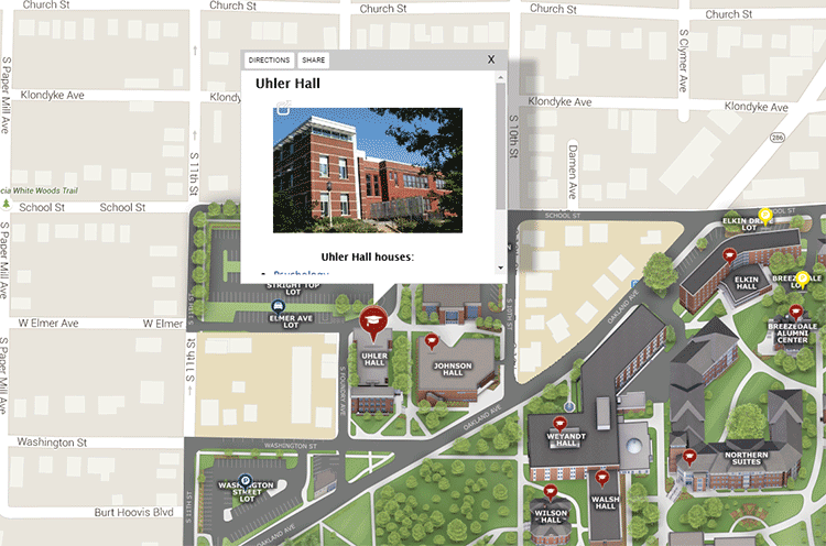 Uhler Hall map 750