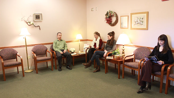 Waiting room of the Center for Applied Psychology