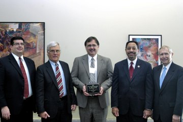 John Engler accepting award