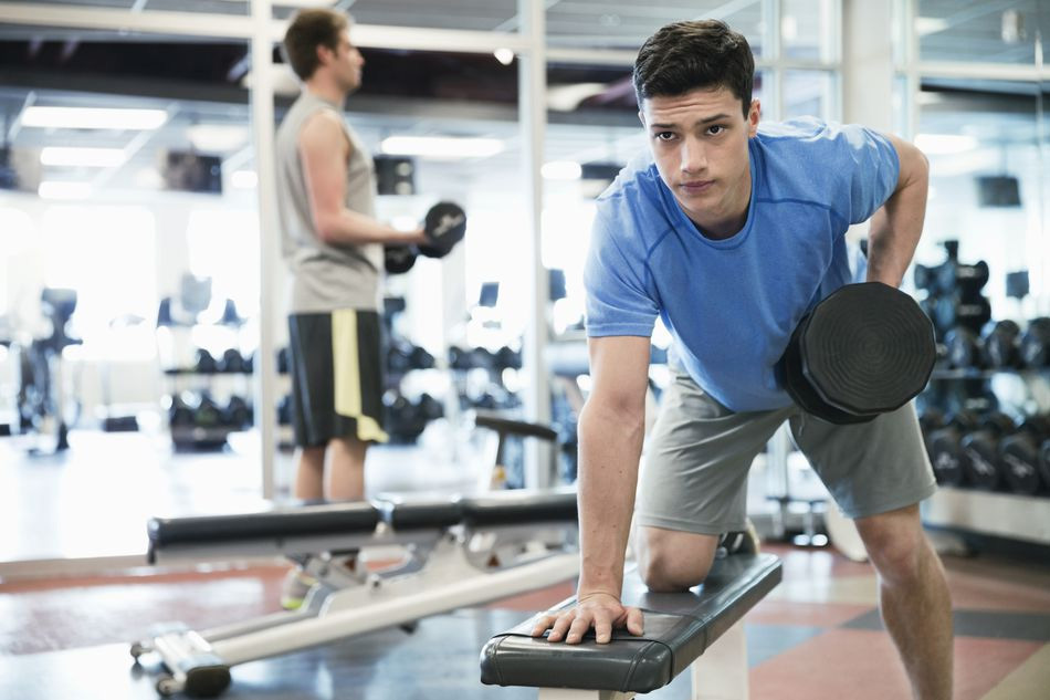 a man working out at the gym