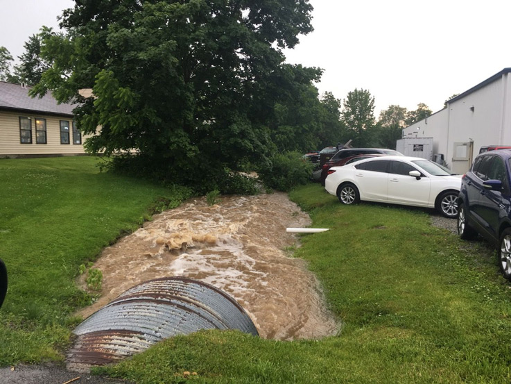 a water drainage ditch