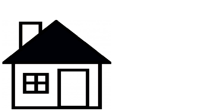 Black and white clipart of small house