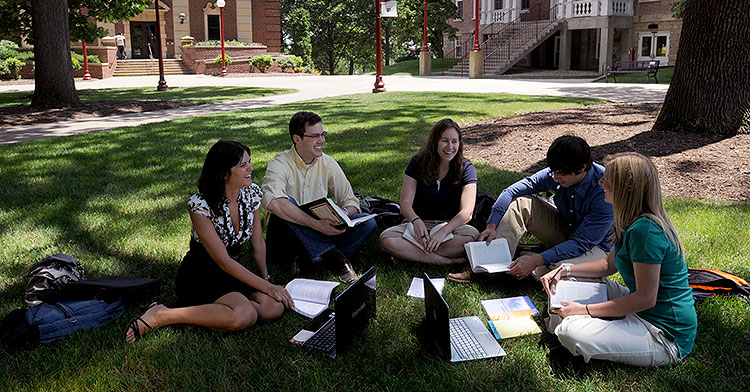 Graduate students in the Oak Grove