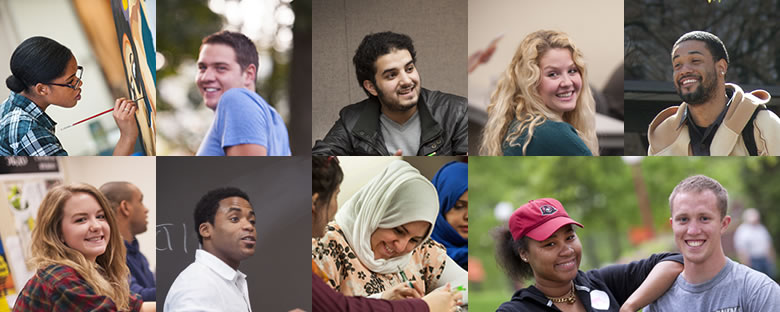 Photos of diverse IUP faces