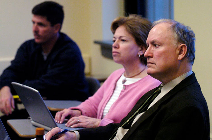 PhD in Administration and Leadership Studies students in the classroom