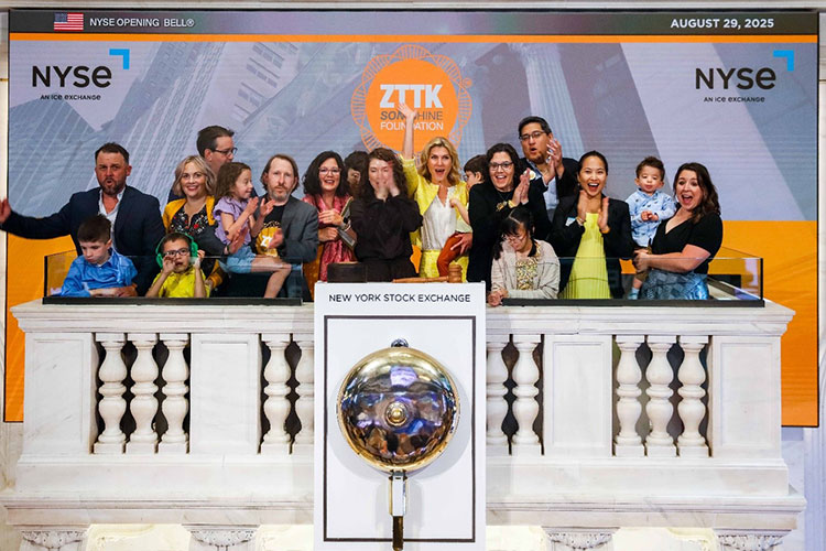 ZTTK SONshine Foundation rings the opening NYSE Bell on August 29, 2025