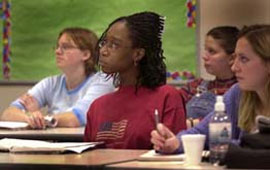 Group of students in class