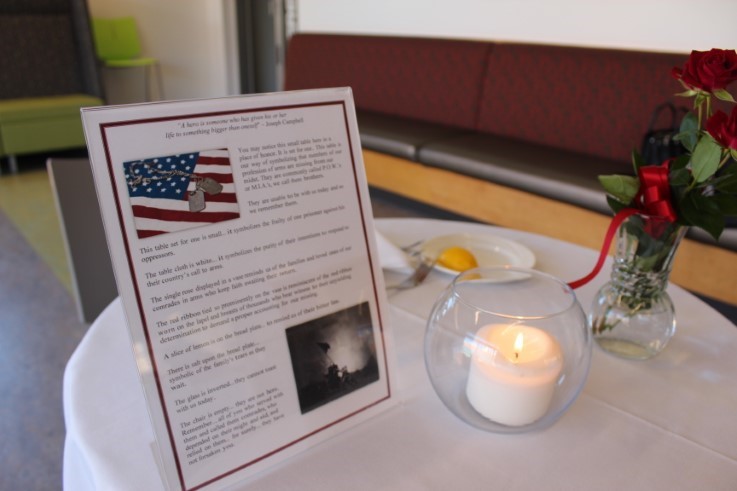 POW/MIA Table at Veterans Day Celebration