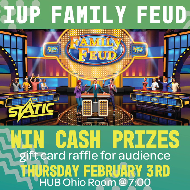 IUP Family Feud Graphic