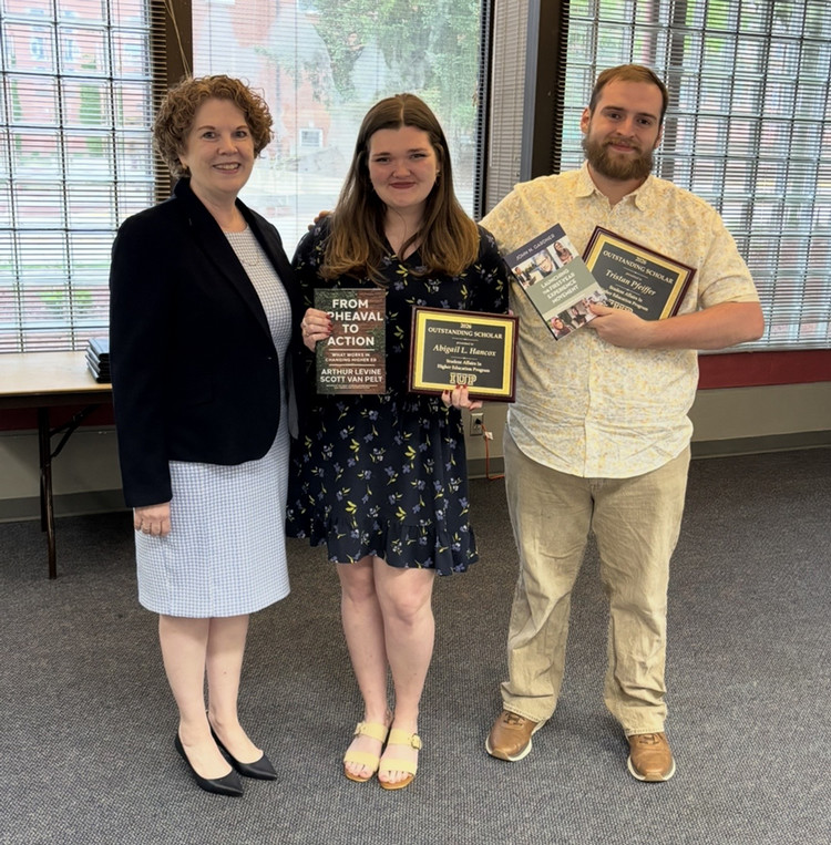 Abigail Hancox and Tristan Pfeiffer with Dr. Mimi Benjamin