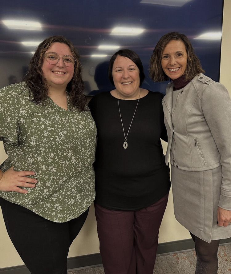 SAHE Alum Abby Bair, Morgan Rizzardi and Dr. Amber Racchini