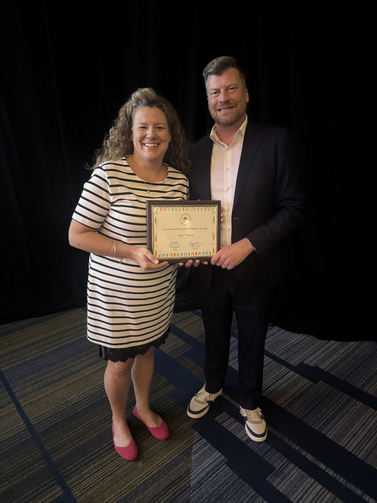 Katie Motycki with NODA President Jeff Brown