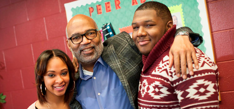 Jenkins and two students