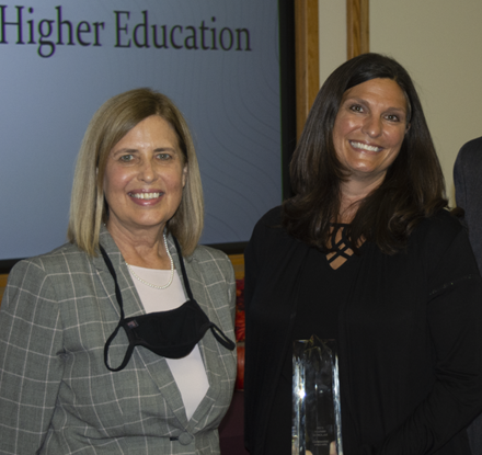 Annemarie Vaccaro receiving her award