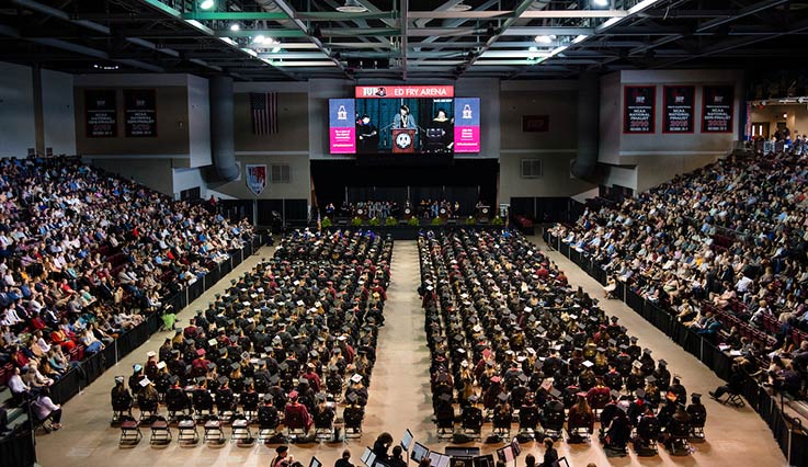 Full house inside the KCAC during Commencement