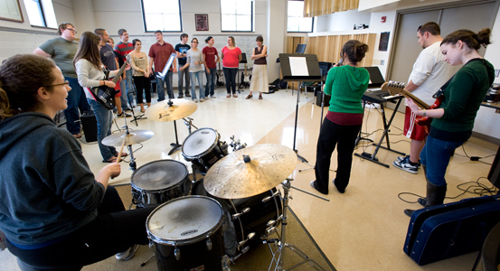 a group of students playing music