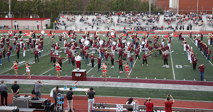 Marching Band Alumni on Football Field