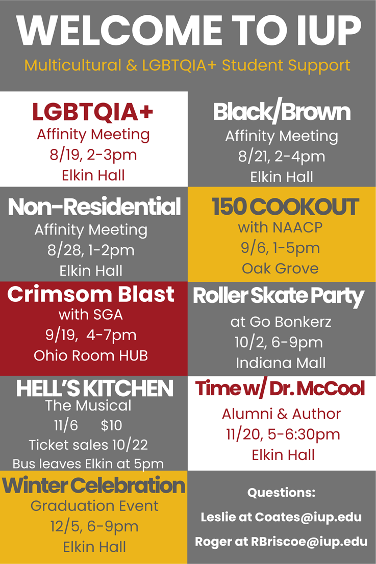 Multicultural and LGBTQIA+ Student Support Poster