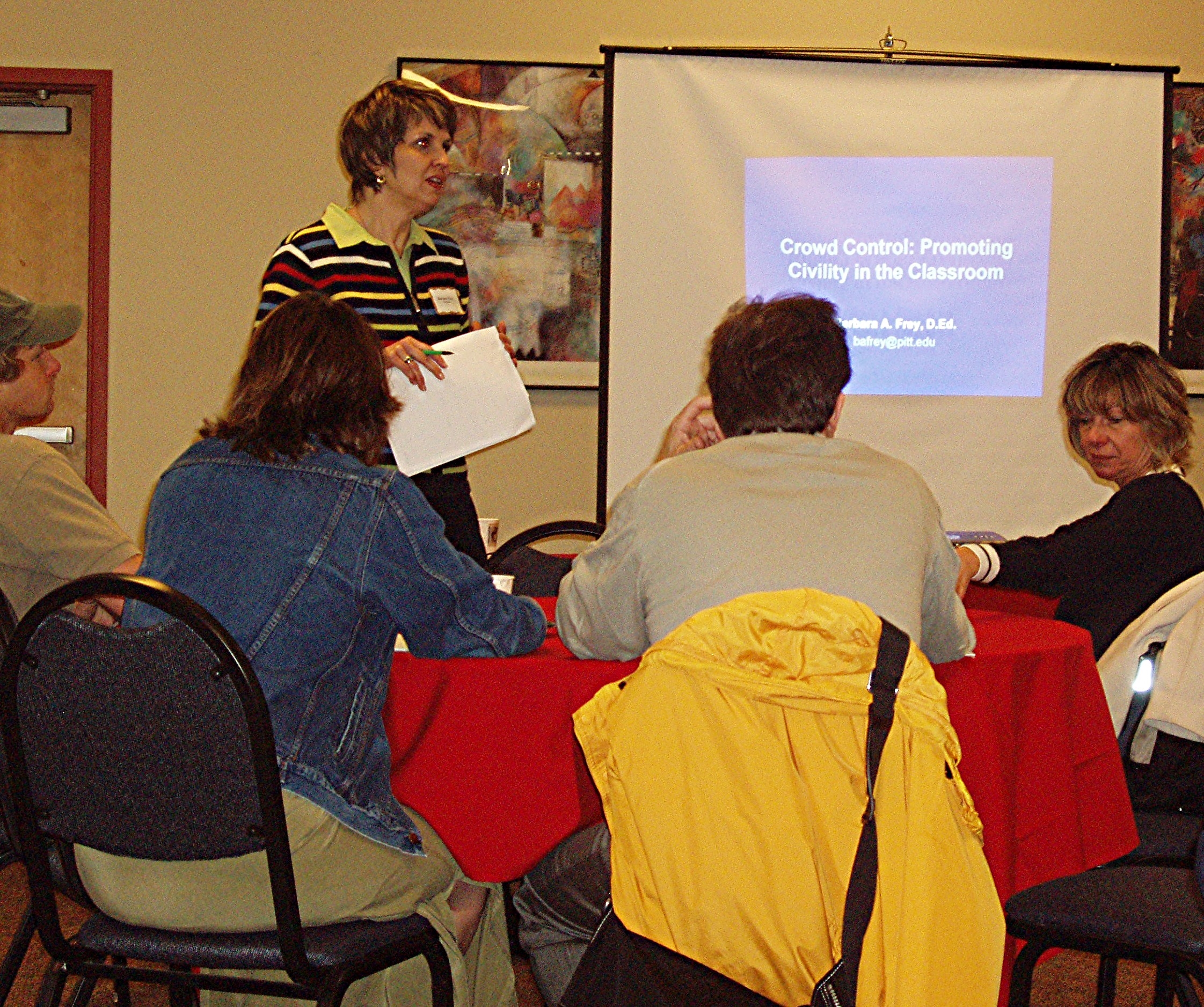 Barbara Frey in Classroom Civility Workshop