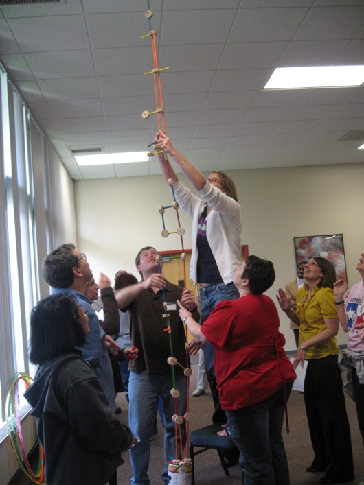 Teams complete building the tallest structure