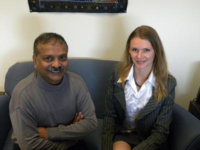 Dr. Krish Krishnan, MBA Graduate Coordinator, and Ms. Anastasia Vylegzhanina Dr. Krish Krishnan, MBA Graduate Coordinator, and Ms. Anastasia Vylegzhanina