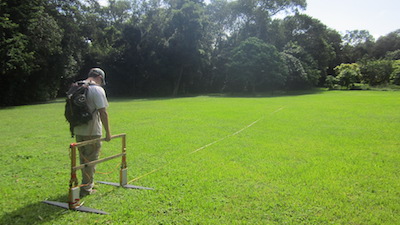 Dr. Gregory Mount conducting a field survey Dr. Gregory Mount conducting a field survey