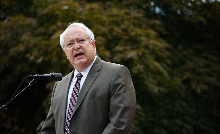 Provost Timothy Moerland speaks at the ceremony Provost Timothy Moerland speaks at the ceremony