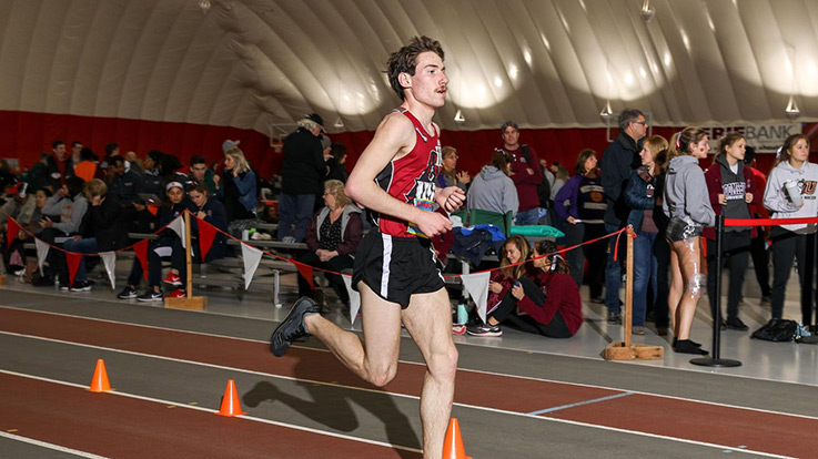 Senior distance specialist Sam Lenze's most recent IUP meet was during the indoor track season in early 2020. (IUP Athletics)