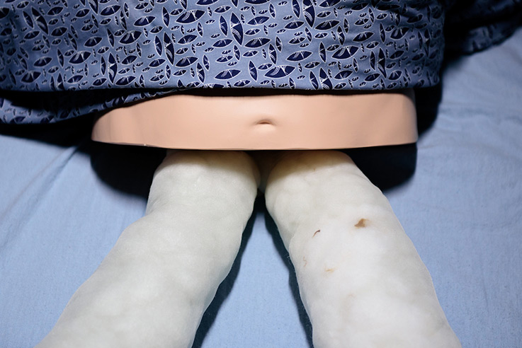Kevin, a static manikin without legs, saved the program $78,000. Kevin, a static manikin without legs, saved the program $78,000.