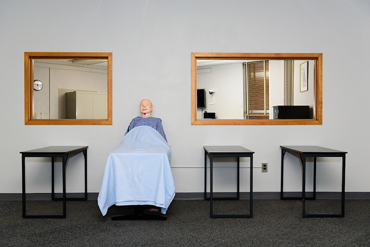 Lombard and Clark are hoping to raise funds to purchase another three manikins and corresponding equipment to allow more students to get experience in the simulation lab. Lombard and Clark are hoping to raise funds to purchase another three manikins and corresponding equipment to allow more students to get experience in the simulation lab.