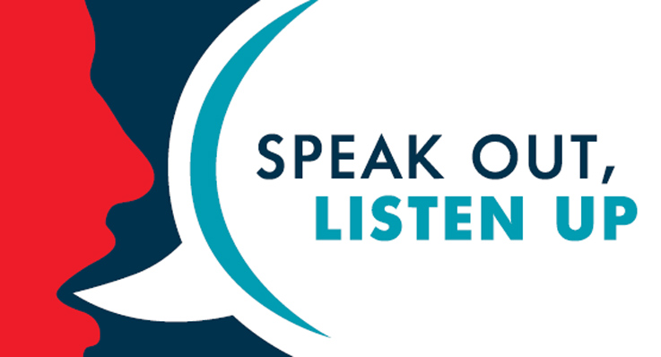 Speak out listen up graphic 737