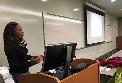 Anastasia Clayton presenting