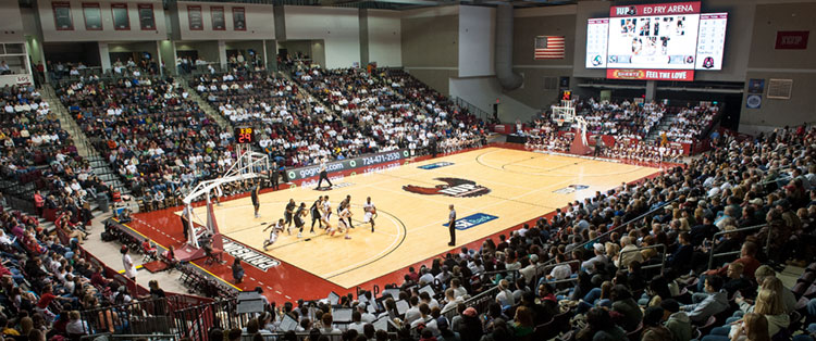Basketball game at the Kovalchick Athletic and Convention Complex