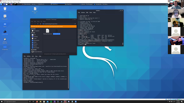 Screenshot of students using Enumeration with student zoom screens appearing in upper right Screenshot of students using Enumeration with student zoom screens appearing in upper right